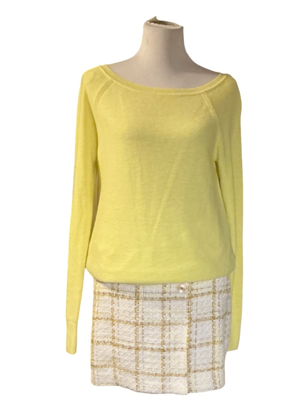 Light Yellow Women's Boatneck Sweater - Brand: